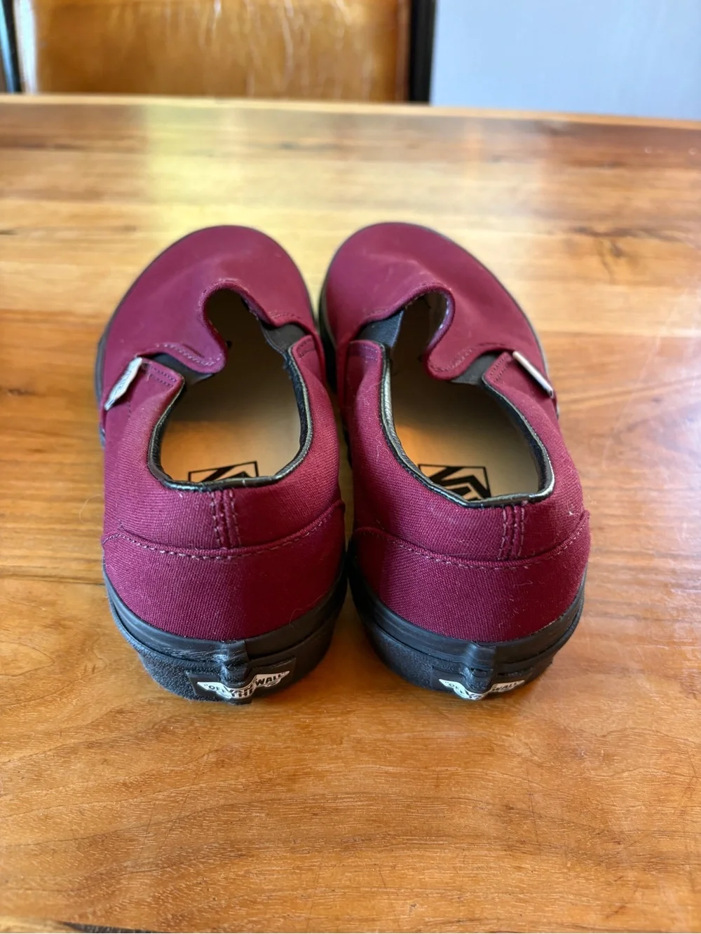 Vans Slip-On Canvas Sneakers in Burgundy - never worn